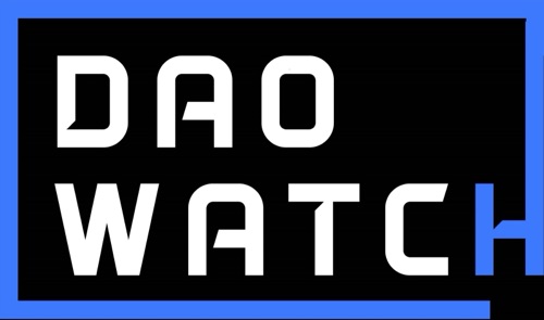 Collage of DAO Watch interviews, governance dashboards, and community workshops